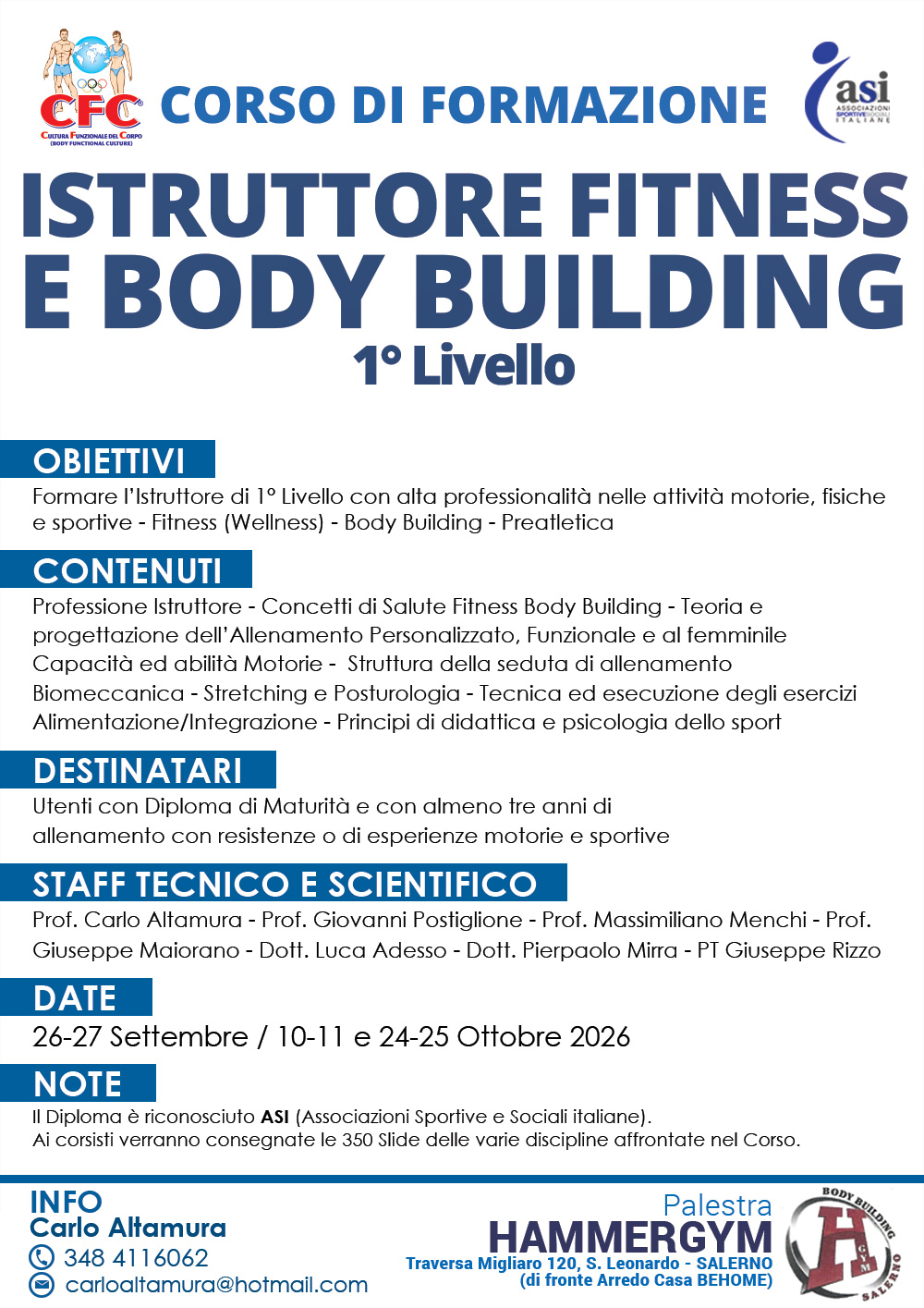 istruttore 2026